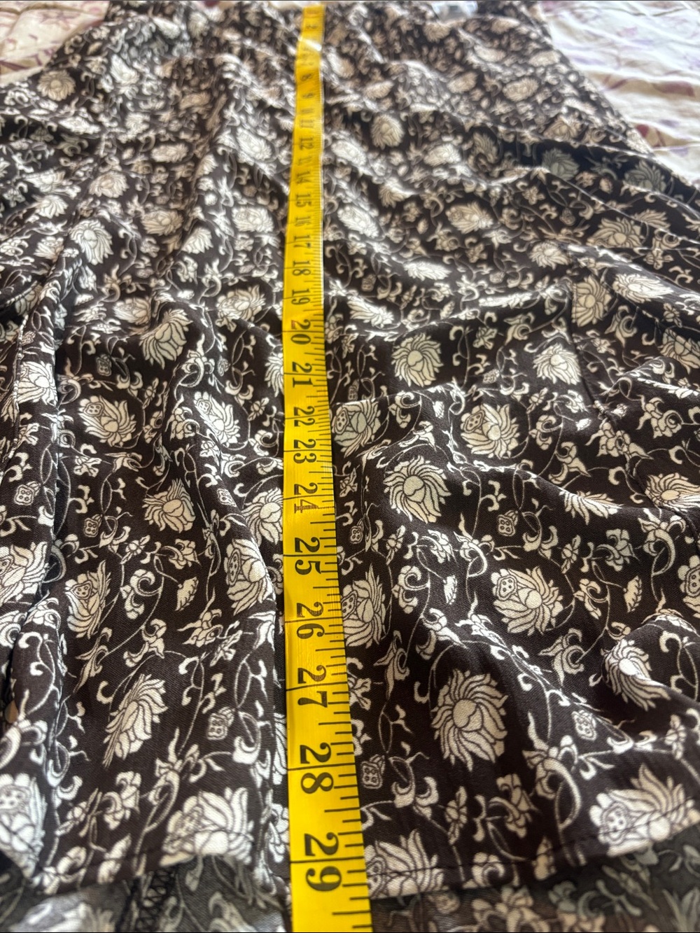 Max Studio Brown Maxi Skirt with Cream Floral Print - Picture 10 of 14